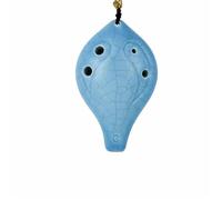 Ocarina Ocarina 6 Hole Beginner Instrument Professional Black Pottery(Blue SC Treble C)