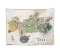 Ocarina of Time Hyrule Gaming Map Posters Tapestry Prints Room Aesthetic Wall Art Bedroom Tapestries Walls Bedroom Home Decor 30"x40"