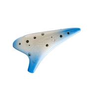 Ocarina Perfect For Professional 12-hole AC-tuned Ocarina 12-hole Alto C-tuned Ice Cracked Two-color Ocarina Teaching And Playing Ocarina(Blue)