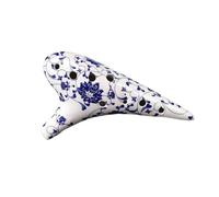 Ocarina Perfect For Professional 12-hole Alto C Ocarina SF SG SC Blue And White Ocarina AC Ocarina Professional Performance With Lanyard + Cloth Cover(AC)