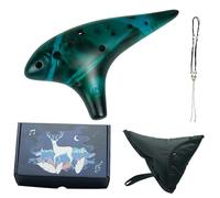 Ocarina Perfect For Professional 12-hole Alto C Ocarina With Good Pitch And Tone Smoked AC Ocarina(Blue)