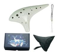 Ocarina Perfect For Professional 12-hole Alto C Ocarina With Good Pitch And Tone Smoked AC Ocarina(White)