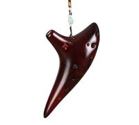 Ocarina Perfect For Professional 12-hole Straw Smoked Ocarina Alto C Tone Beginner Teaching Ocarina 12-hole Tone Accurate(Red)