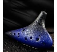 Ocarina Perfect For Professional 12 Holes Ocarina Instrument Ceramica Ocarinas AC Tone(Blue)