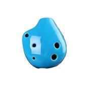 Ocarina Perfect For Professional 6 Holes Mini Ocarina Flute High Pitch C Tone/Alto Voice C Musical Instrument Colored Glaze Ocarina For Beginners(Blue,SC)