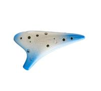 Ocarina Perfect For Professional AC-tuned Ocarina 12-hole Alto C-tuned Ice Cracked Blue Cracked Two-color Ocarina With Lanyard Bag(Blue)