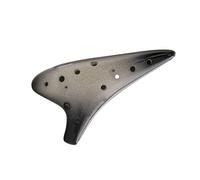 Ocarina Perfect For Professional AC-tuned Ocarina 12-hole Alto C-tuned Ice Cracked Blue Cracked Two-color Ocarina With Lanyard Bag(Black)