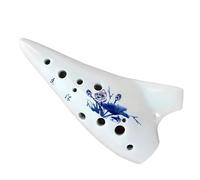 Ocarina Perfect For Professional Classical Musical Instrument Ceramic Ocarina 12 Hole Kiln-fired Ceramic Alto C Painted Ocarina Flute