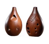Ocarina Perfect For Professional E/F/G Tone 10 Holes Xun Instrument Chinese Flute Ancient Ceramic Ocarina For Beginners Professional Performance(F tone)