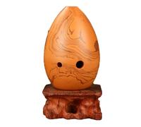 Ocarina Perfect For Professional Eight-hole Pear-shaped Beginner Adult Practice Pottery Xun Playing Rock Pattern Large C Tune Xun Self-study Folk Ocarina(G tune)