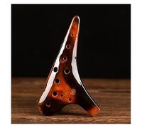 Ocarina Perfect For Professional Pottery Ocarina 12 Holes Treble C Tone Ocarinas Professional Music Instrument(Varnish)