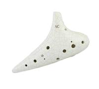 Ocarina Perfect For Professional Professional Performance Ocarina 12-hole AC-tuned Beginner Crackle Glaze 12-hole Treble SG-tuned(White,AC)