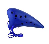 Ocarina Perfect For Professional Resin 12-hole C-tuned Ocarina Treble SC Alto AC-tuned 12-hole Beginner Ocarina(Blue,AC)