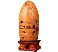 Ocarina Perfect For Professional Ten-hole Double-chamber Rock Pattern Beginner Adult Entry Practice Professional Performance National Musical Instrument(E tune)
