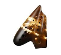 Ocarina Perfect For Professional Three-tube Popular Zebra Pattern Unglazed Ocarina AC/AF/Alto G/BC/BB Tune(AF)