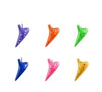 Ocarina Plastic Resin 12 Hole Alto Beginner Wind Instrument Ocarina(Pink)