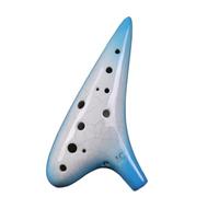 Ocarina Professional 12-hole Ocarina Ceramic Production Middle C Key AC Instrument Beginner Performance Instrument(Blue)