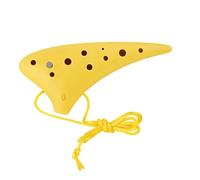 Ocarina Professional 12 Hole Ocarina High Pitched Plastic Beginner Handheld Musical Instrument Yellow