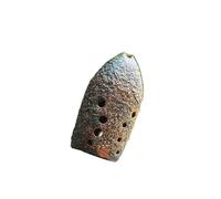 Ocarina Professional high-end 10-hole black pottery dual-chamber playing Tao Xun F key G key ocarina ancient wind instrument (Color : 1)