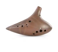 Ocarina Purple Clay Professional Handmade Dolomite Ceramic Redware Musical Instruments Ocarina 12 Hole (Color : Bass C)