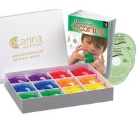 Ocarina Rainbow Starter Box - includes 12 x Plastic OCARINAS (4-hole) and 12 x BOOK 1, each with CD