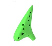 Ocarina Resin Ocarina 12 Hole Alto AC Entry Level Beginner Level Professional Musical Instrument(Green)