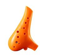 Ocarina Resin Ocarina 12 Hole Alto C Key Plastic With Teaching Materials Professional Performance(Orange)