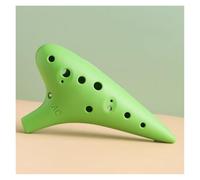 Ocarina Resin Ocarina 12 Holes ABS Middle Tone AC Tune Twelve Holes Beginner Instrument(Green)