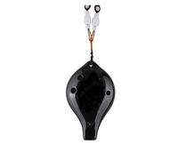 Ocarina Six Hole Beginner's Introduction 6 Hole Alto AC Key Long Mouth Black Pottery Professional Instrument Ceramics (Color : SC high C key 01)