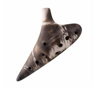 Ocarina Smoked Ocarina 12 Hole Alto C Key AC Beginner Unglazed Professional Performance Grade(1)