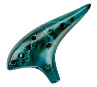 Ocarina,Strawfire12 Hole Ocarina Instrument,Alto C Ceramic Ocarina With Song Book Strap for Beginner Gift Idea(Blue)