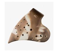 Ocarina Three Pipe Progressive Musical Instruments Handmade Dolomite Ceramic Professional Musical Instrument (Color : Alto C)