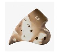 Ocarina Three Pipe Progressive Musical Instruments Handmade Dolomite Ceramic Professional Musical Instrument (Color : Six Holes SF)