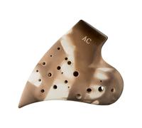 Ocarina Three Tube AC Tuned Mid Range Unglazed Series Ocarina For Professional Performance(Triple-tube AC alto in C)