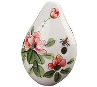 Ocarina， Vintage Painted Flowers 6-hole SC Ceramic Ocarina, Creative Drop-shaped Beginner's Round Flute(Bee)