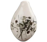 ocarina， Vintage Painted Flowers 6-hole SC Ceramic Ocarina, Exquisite Ornaments(Bamboo)