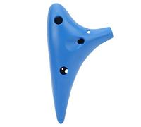 Ocarina Wind Instrument Ocarina 12 Holes Plastic Portable Wind Instrument Blue for Professional Beginner