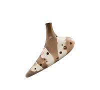 Ocarina wooden 12 Hole AC Tuning For Beginners Classical Smoked Professional Performance Alto(12-hole unglazed SF tweeter F-tune)