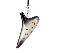 Ocarina wooden 12 Hole Alto Ceramic Ocarina Crackle Gradient Black Professional Musical Instrument