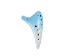 Ocarina wooden 12hole Alto C Key Gradient Color Professional Performance Level Ocarina Entry Level Instrument(Blue1)