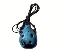 Ocarina wooden 6 Hole Ceramic Mini Ocarina Crafts Musical Instruments(LightBlue)