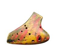 Ocarina wooden Double Ocarina High Pitch SD Tune Professional Musical Instrument Accessories(Orange)