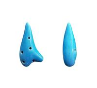 Ocarina wooden Mini Ocarina Necklace Pendant 6 Holes High C Key Beginner Playing Instrument Portable(2)