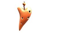 Ocarina wooden Mini Ocarina Necklace Pendant 6 Holes High C Key Beginner Playing Instrument Portable(1)