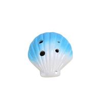 Ocarina wooden Ocarina 6hole Alto C Key Beginner Teaching Ceramic Pendant Music Enlightenment(3)