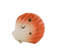 Ocarina wooden Ocarina 6hole Alto C Key Beginner Teaching Ceramic Pendant Music Enlightenment(5)