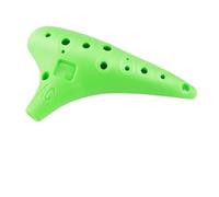 Ocarina wooden Ocarina Instrument 12 Hole AC Alto Beginner Special Resin Self Study Playing(Green)