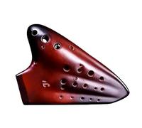 Ocarina wooden Professional Triple Alto C Key AC Vintage Smoked Ceramic Ocarina Traditional Musical Instrument(2)