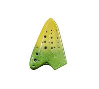 Ocarina wooden Professional Triple Alto C Key AC Vintage Smoked Ceramic Ocarina Traditional Musical Instrument(4)