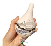 Ocarina wooden Six Hole Smoked Ocarina 6 Hole Professional Musical Instrument Ceramic Handicraft Performance(1)